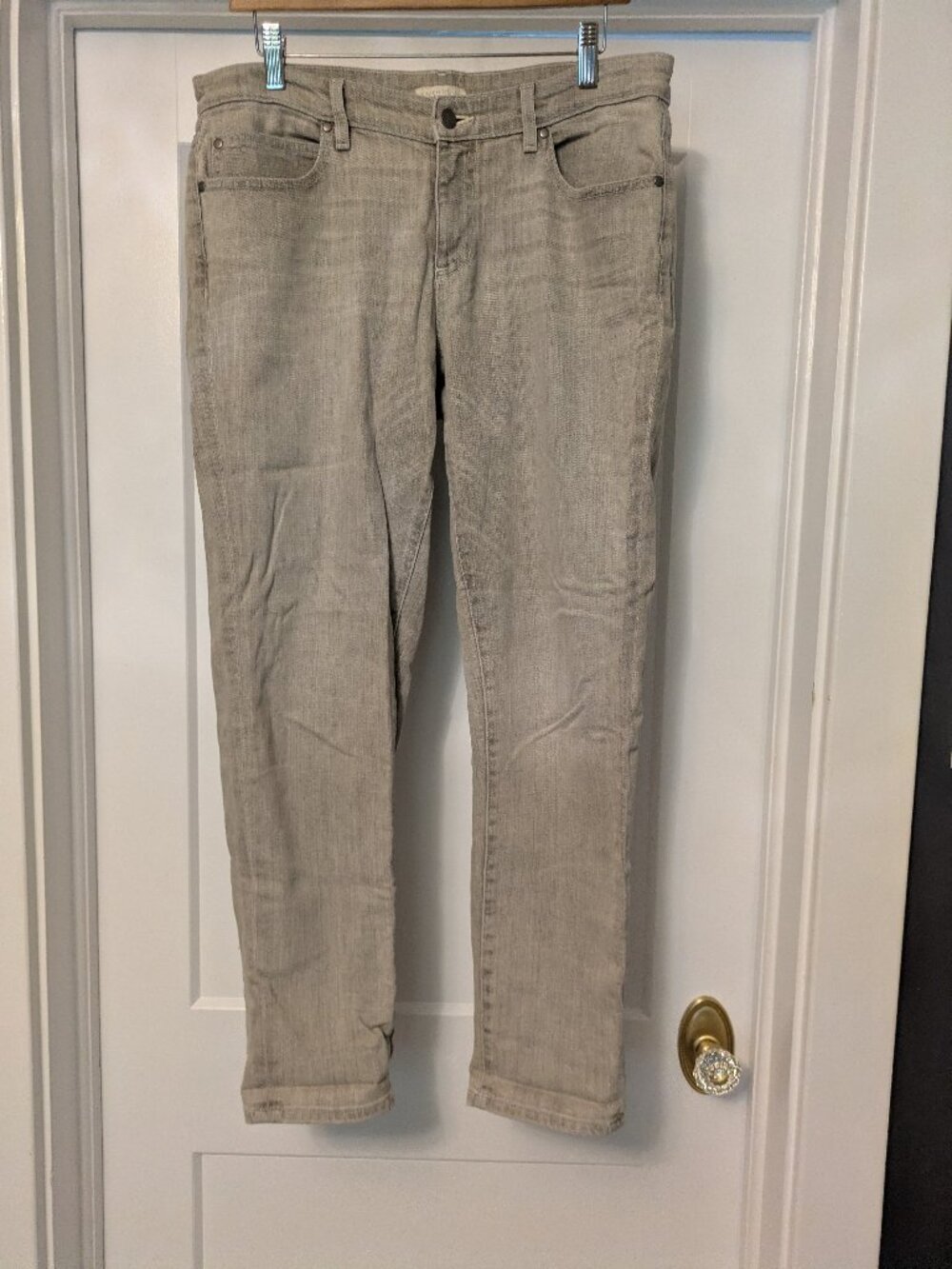 Eileen Fisher Organic Cotton Denim Jeans – Size 8 – Grey – Stretch